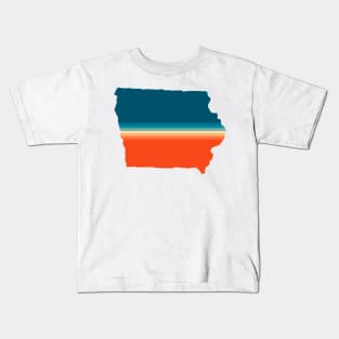 Iowa State Retro Map Kids T-Shirt